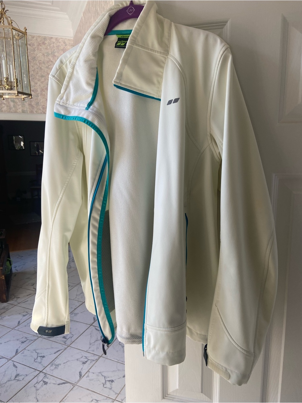 Köppen Cream Jacket with Teal and Lime Accents